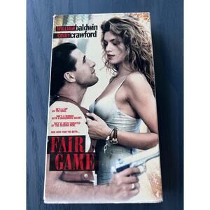 Fair Game Cindy Crawford Thriller Movie Vintage 1995 VHS Tape Pre-Loved
